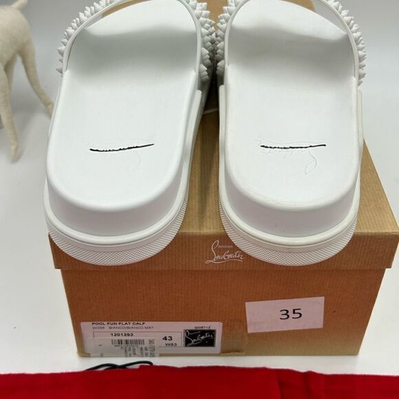 Men’s Christian Louboutin pool fun slides size 43 made in Italy main image 4